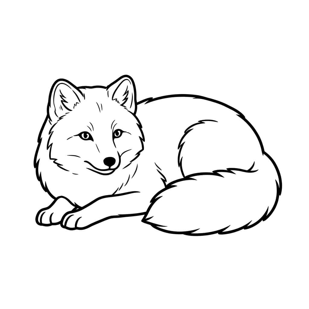 Hvilende Fjellrev fargelegging