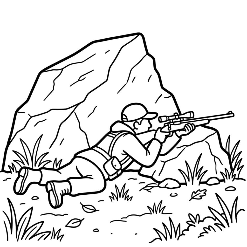 Jakt Bak Stein fargelegging