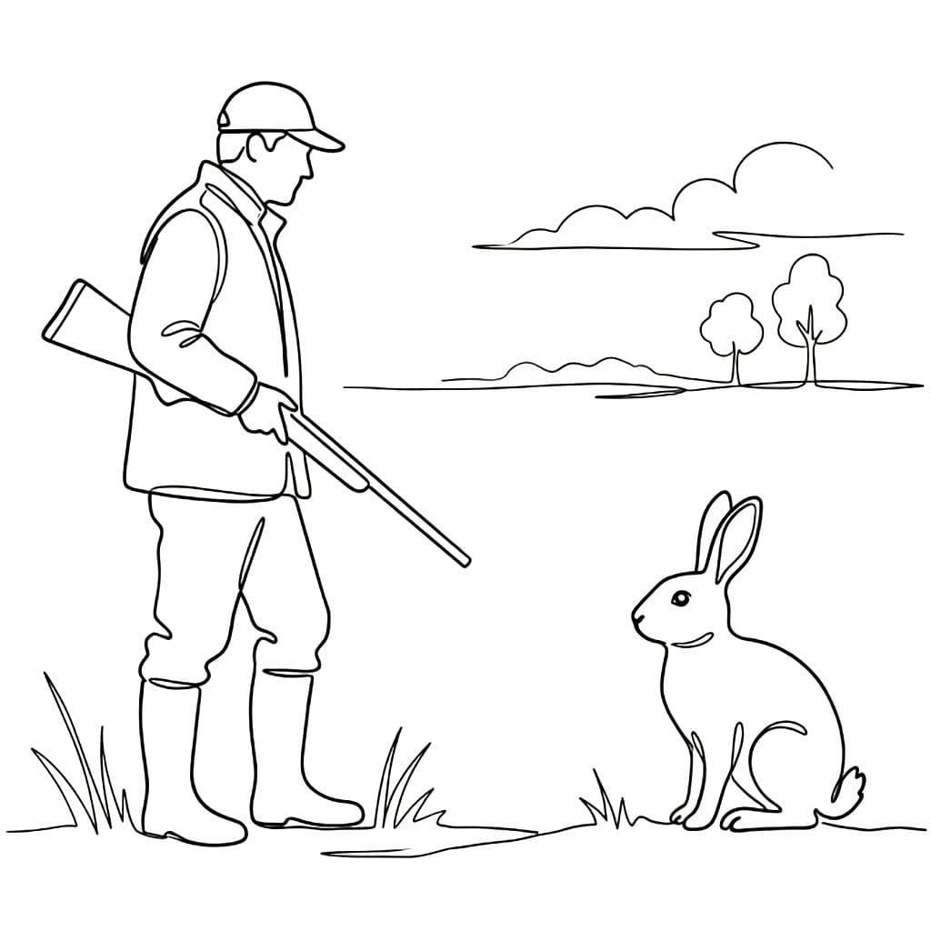 Jeger Kaninjakt fargelegging