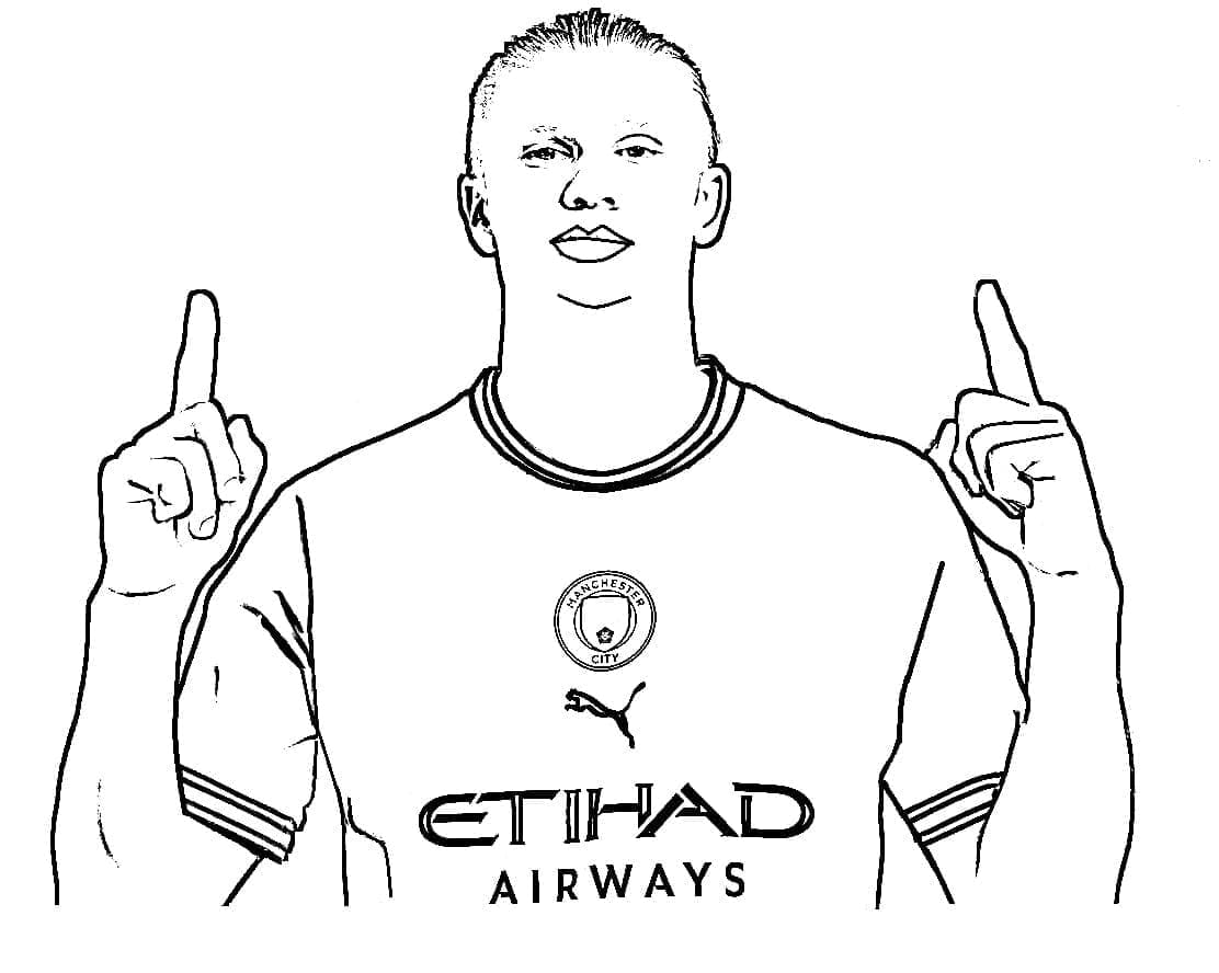 Kjekke Erling Haaland fargelegging