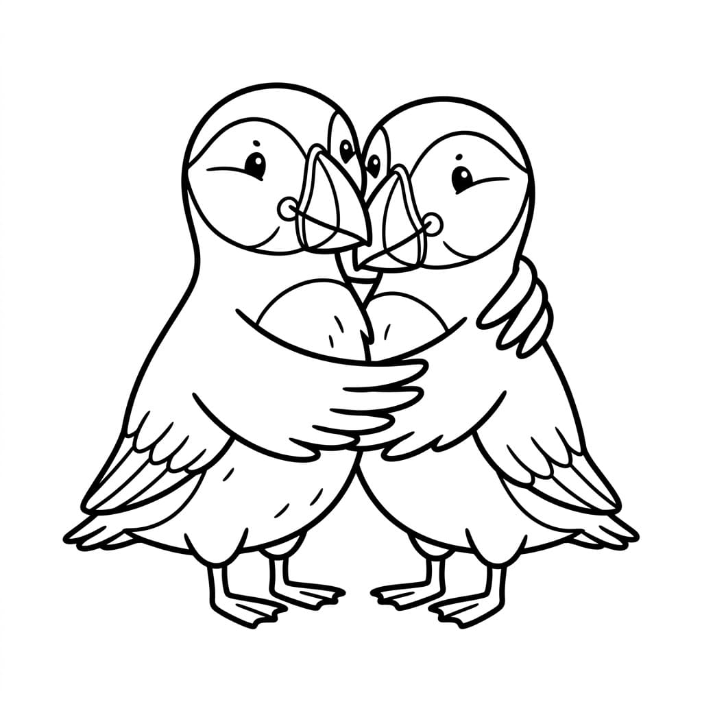 Klemende Lundefugl fargelegging