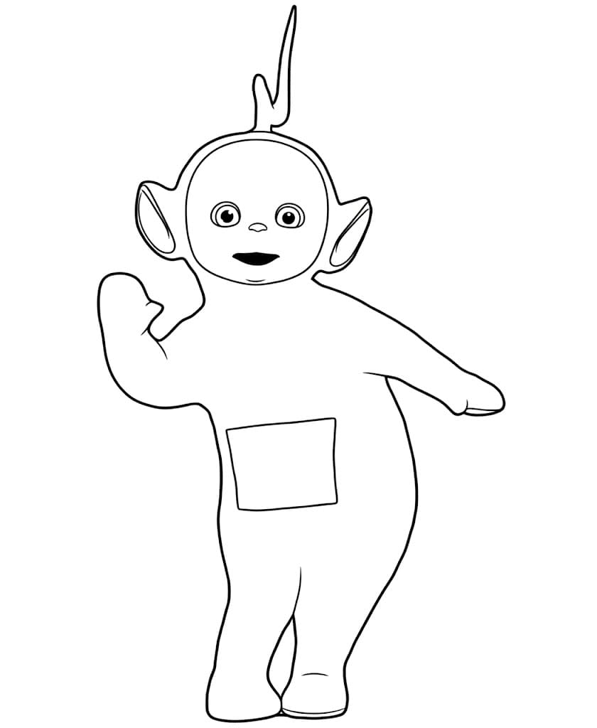 Laa-Laa danser fargelegging