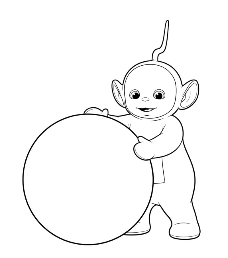 Laa-Laa spiller ball fargelegging