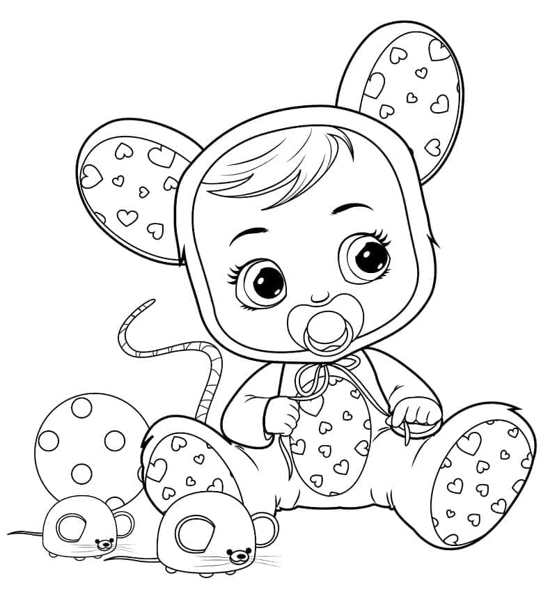 Lala fra Cry Babies fargelegging