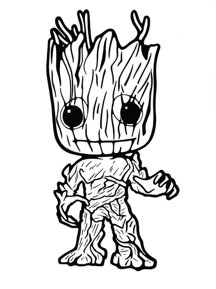 Lille Baby Groot fargelegging
