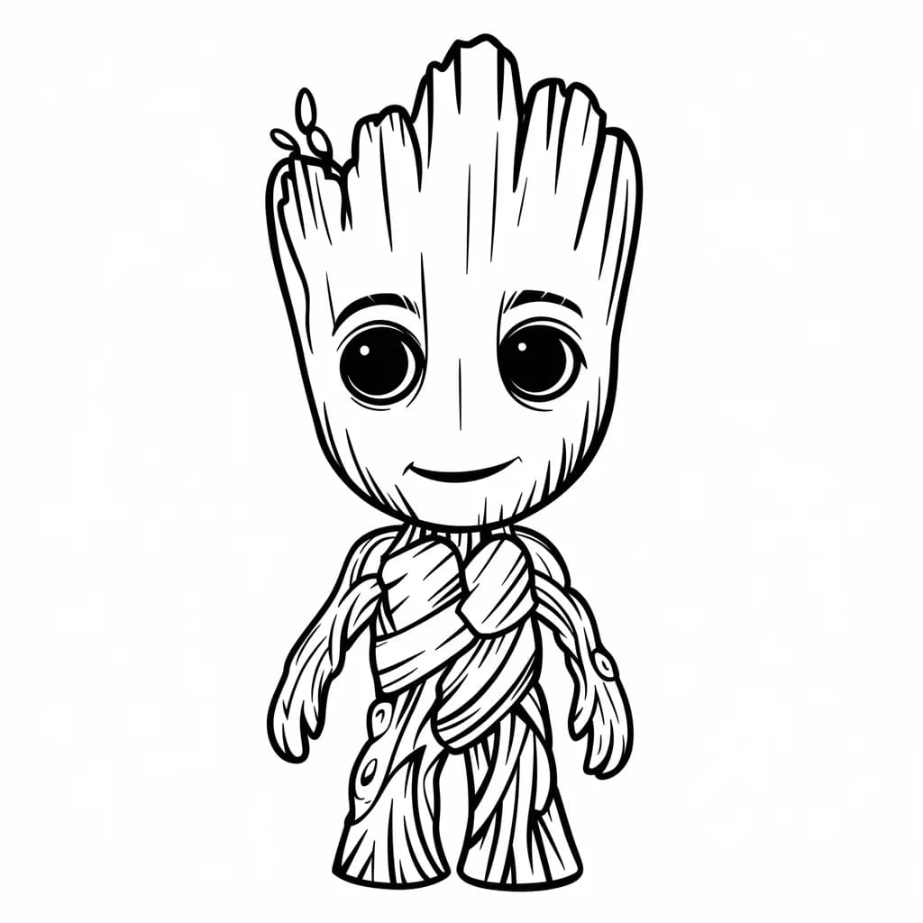 Lille Groot bilde fargelegging