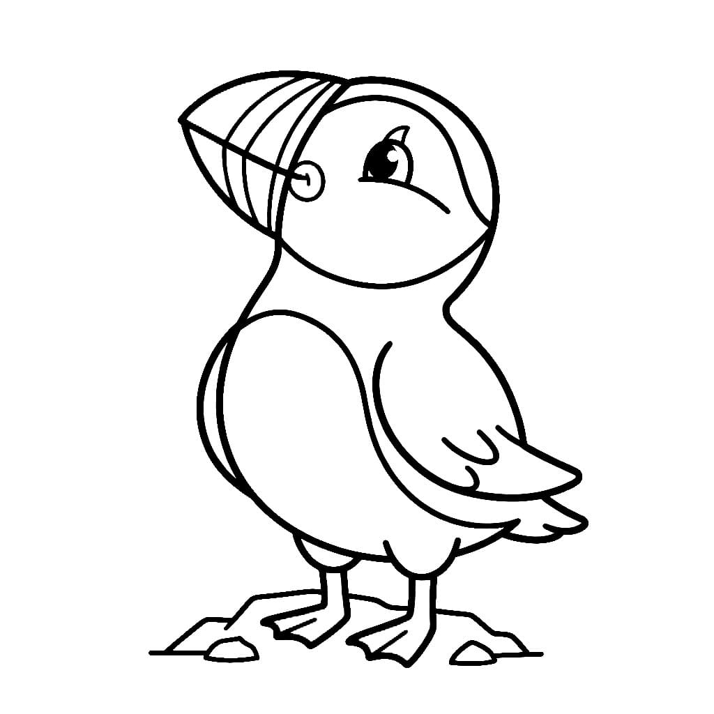 Lundefugl Ser Opp fargelegging