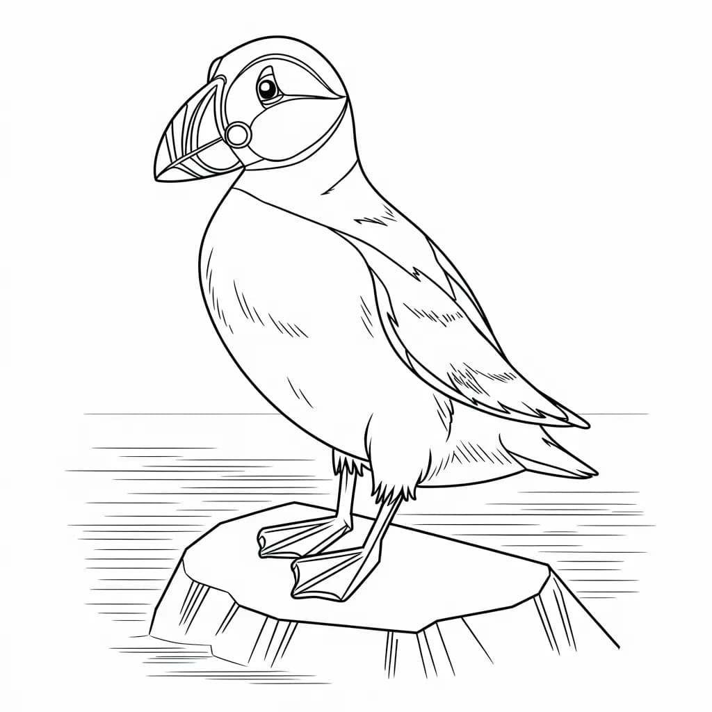 Lundefugl utseende fargelegging