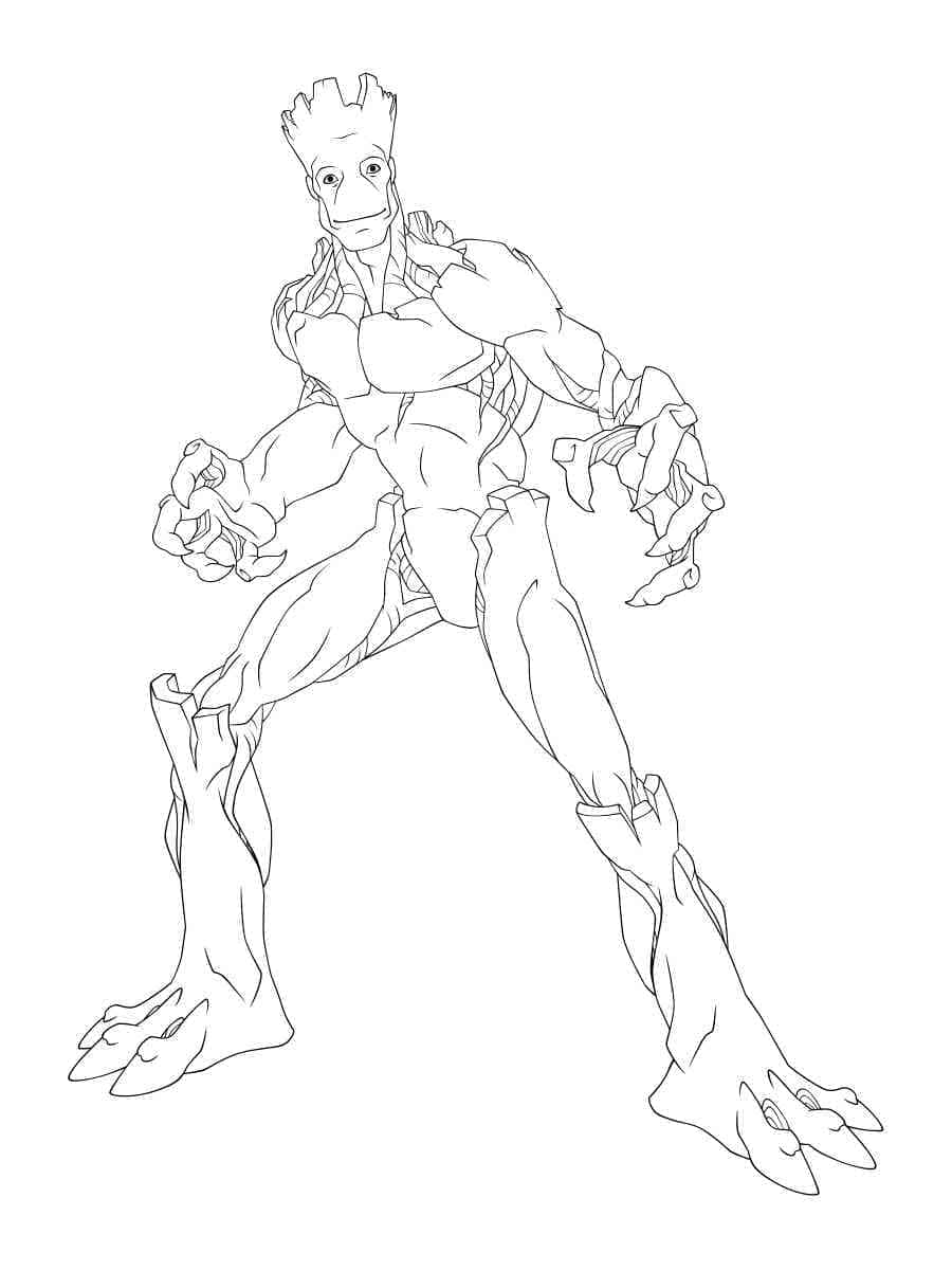 Marvel Groot fargelegging
