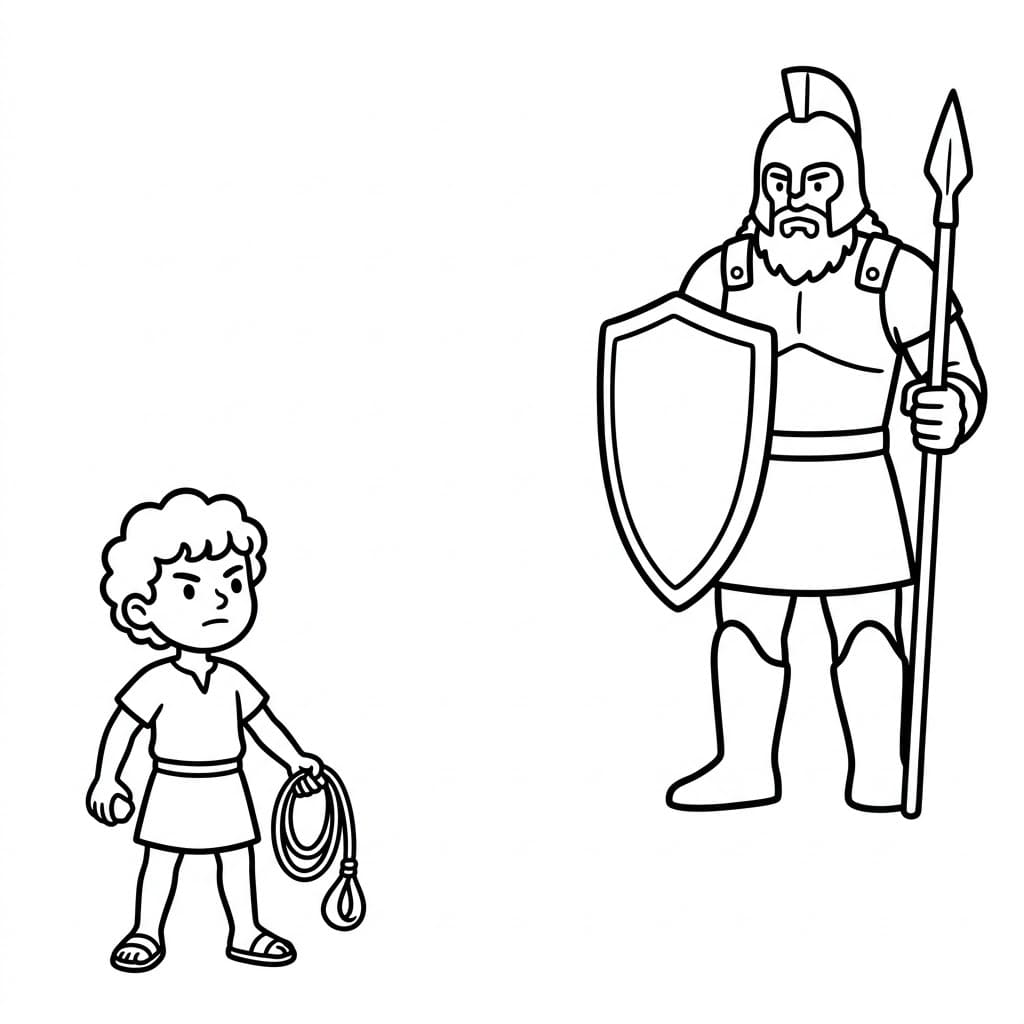 Modige David fargelegging