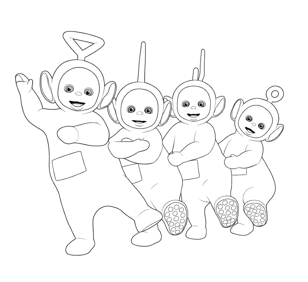 Morsomme Teletubbiene fargelegging