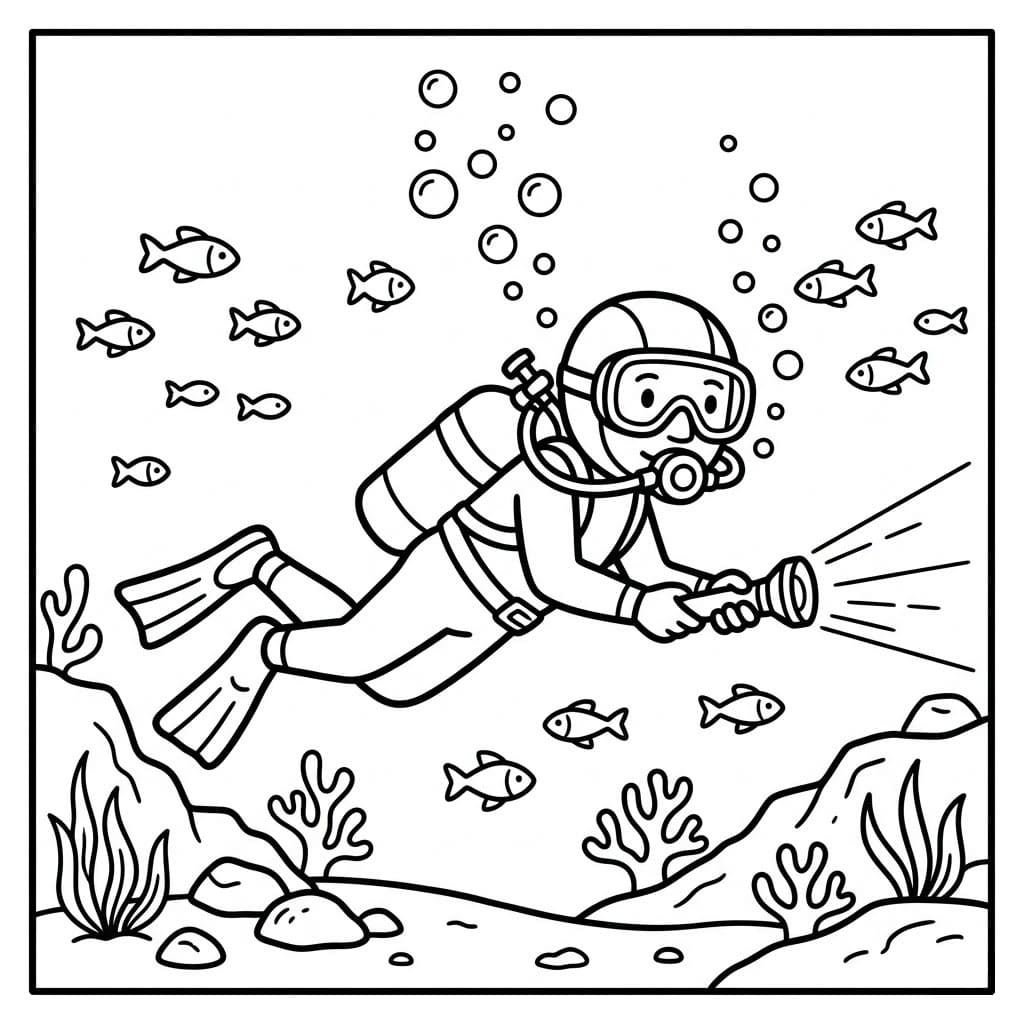 Nattdykking eventyr fargelegging