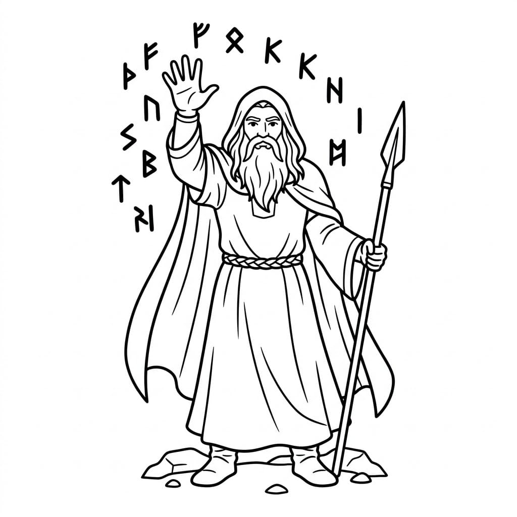 Odin bruker magi fargelegging