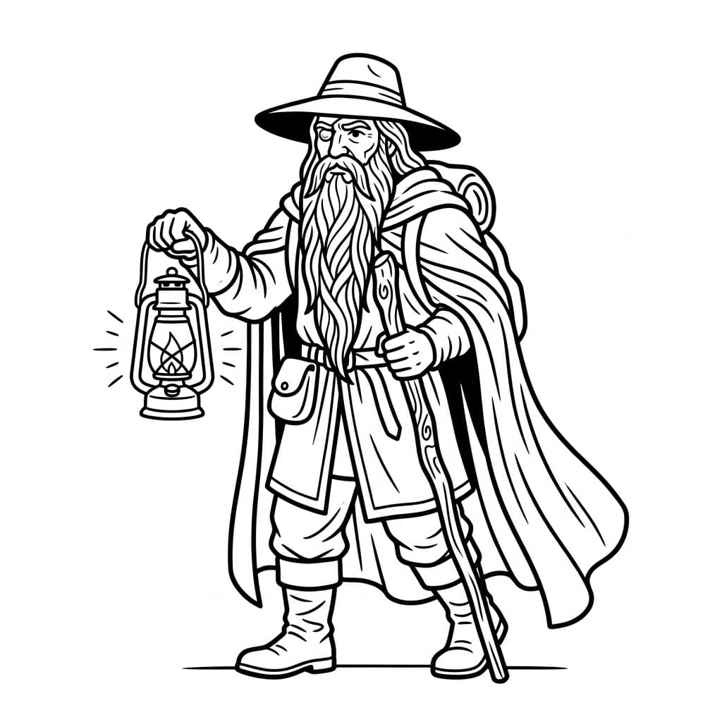 Odin med lykt fargelegging