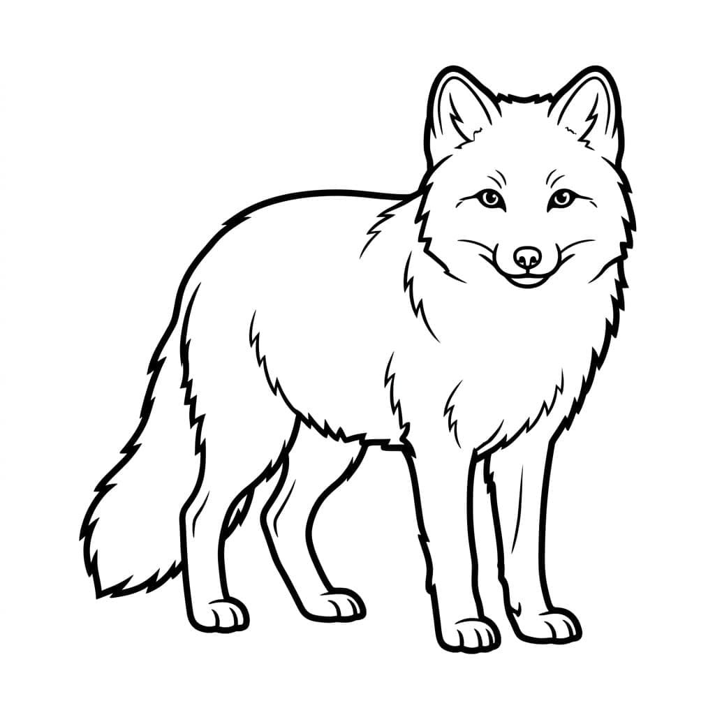 Seende Fjellrev fargelegging