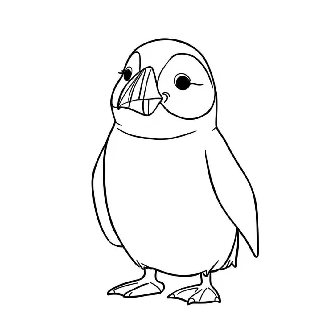Søt lundefugl fargelegging