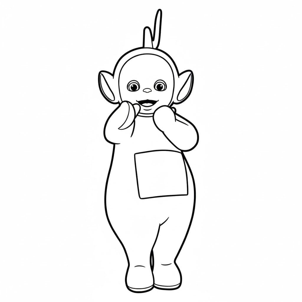 Søte Laa-Laa fra Teletubbiene fargelegging