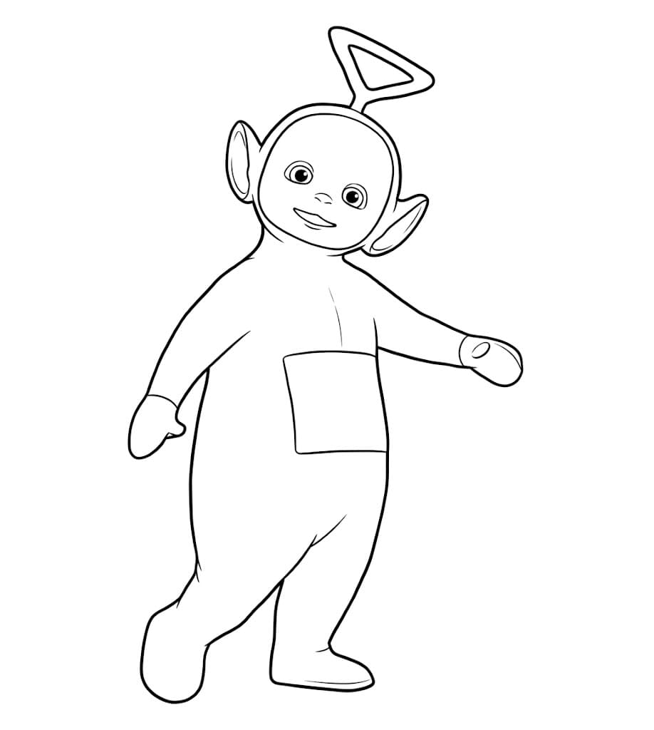 Tinky Winky Teletubbiene fargelegging