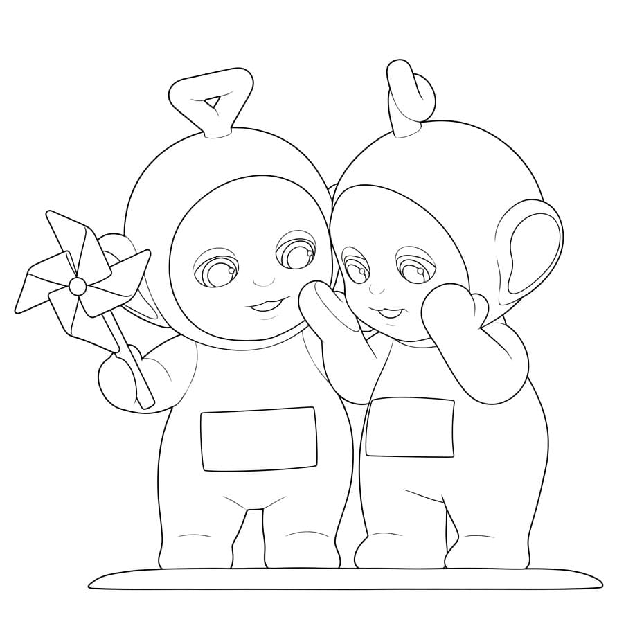 Tinky Winky, Teletubbiene og Laa-Laa fargelegging