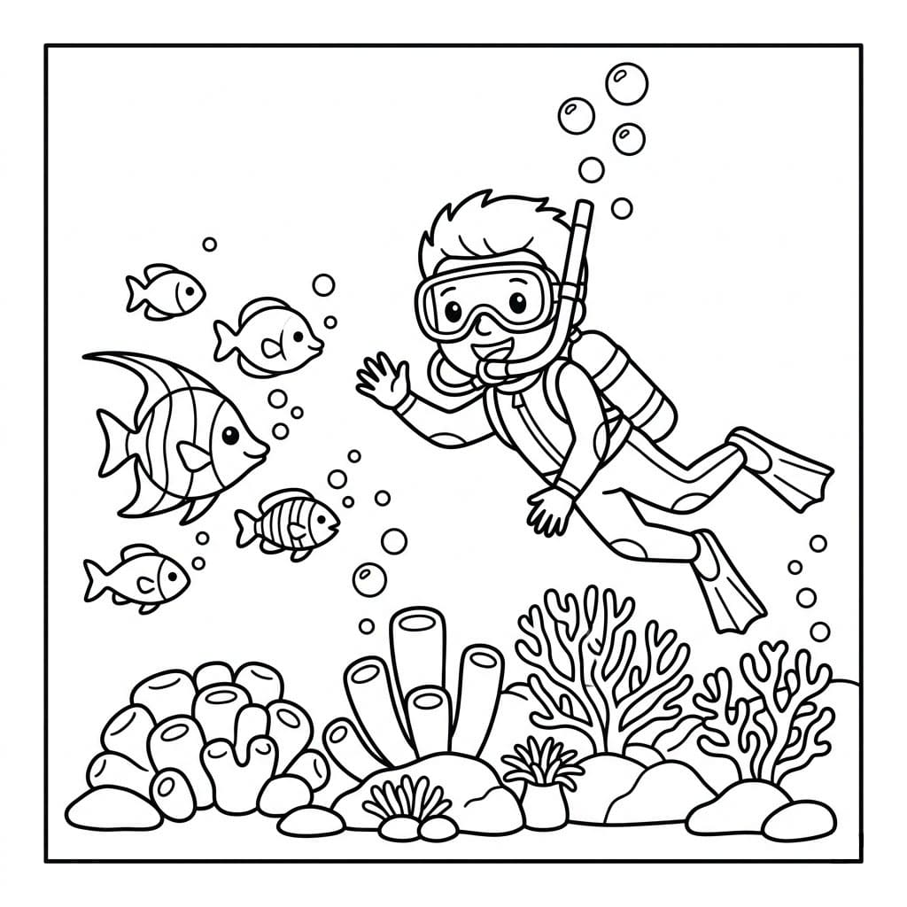 Undervannseventyr fargelegging