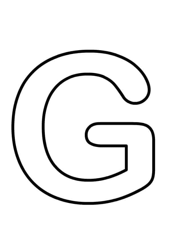 Utskrivbar bokstav G fargelegging