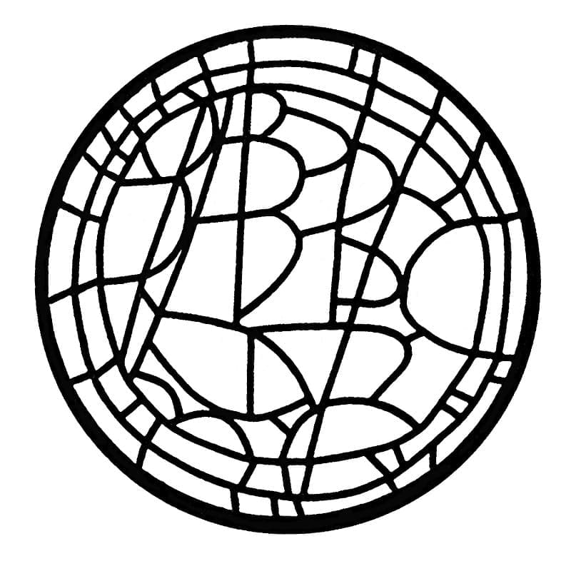 Utskrivbart glassmaleri for voksne fargelegging