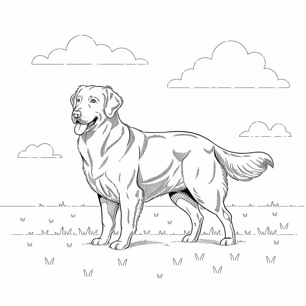 Vanlig Golden Retriever fargelegging