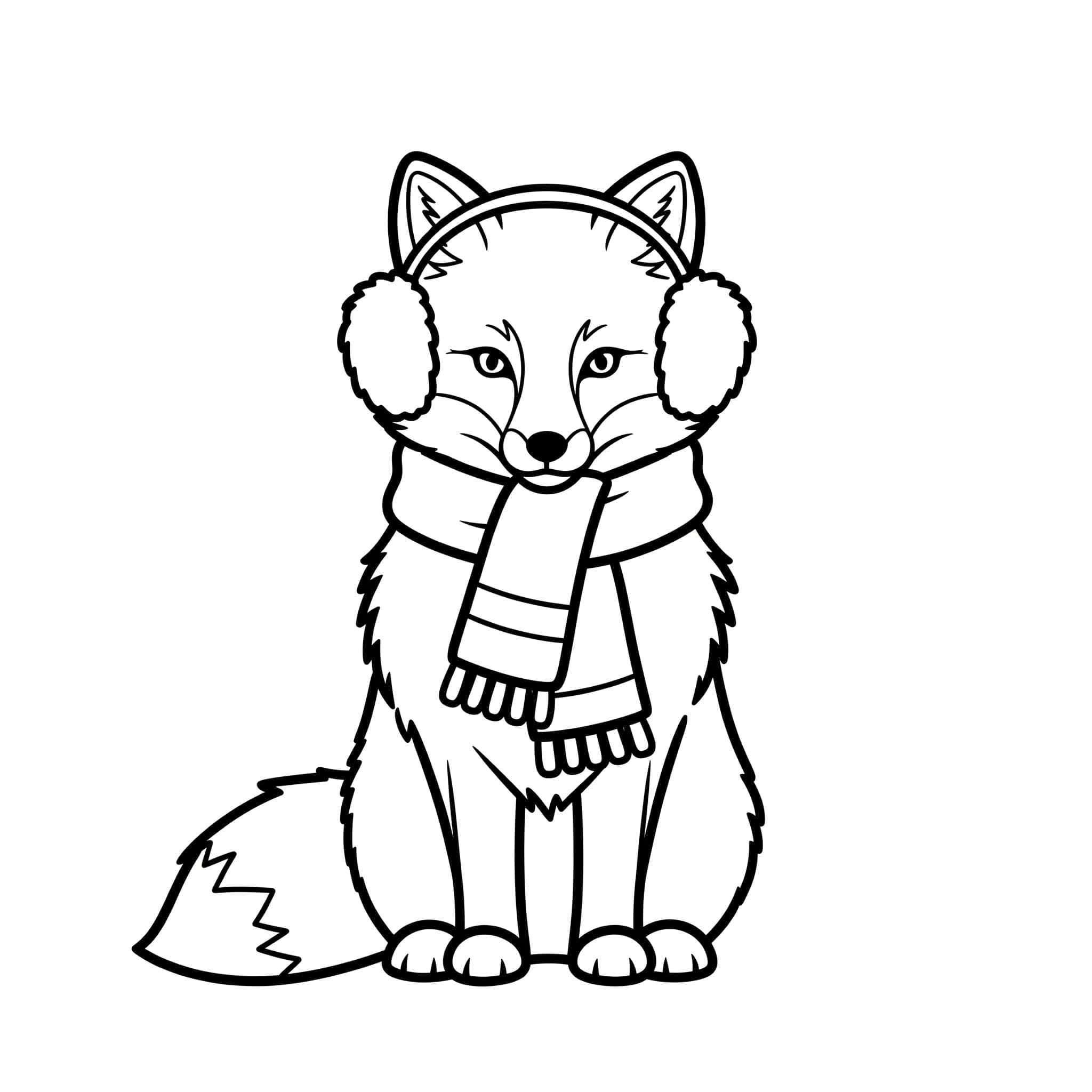 Varm fjellrev fargelegging