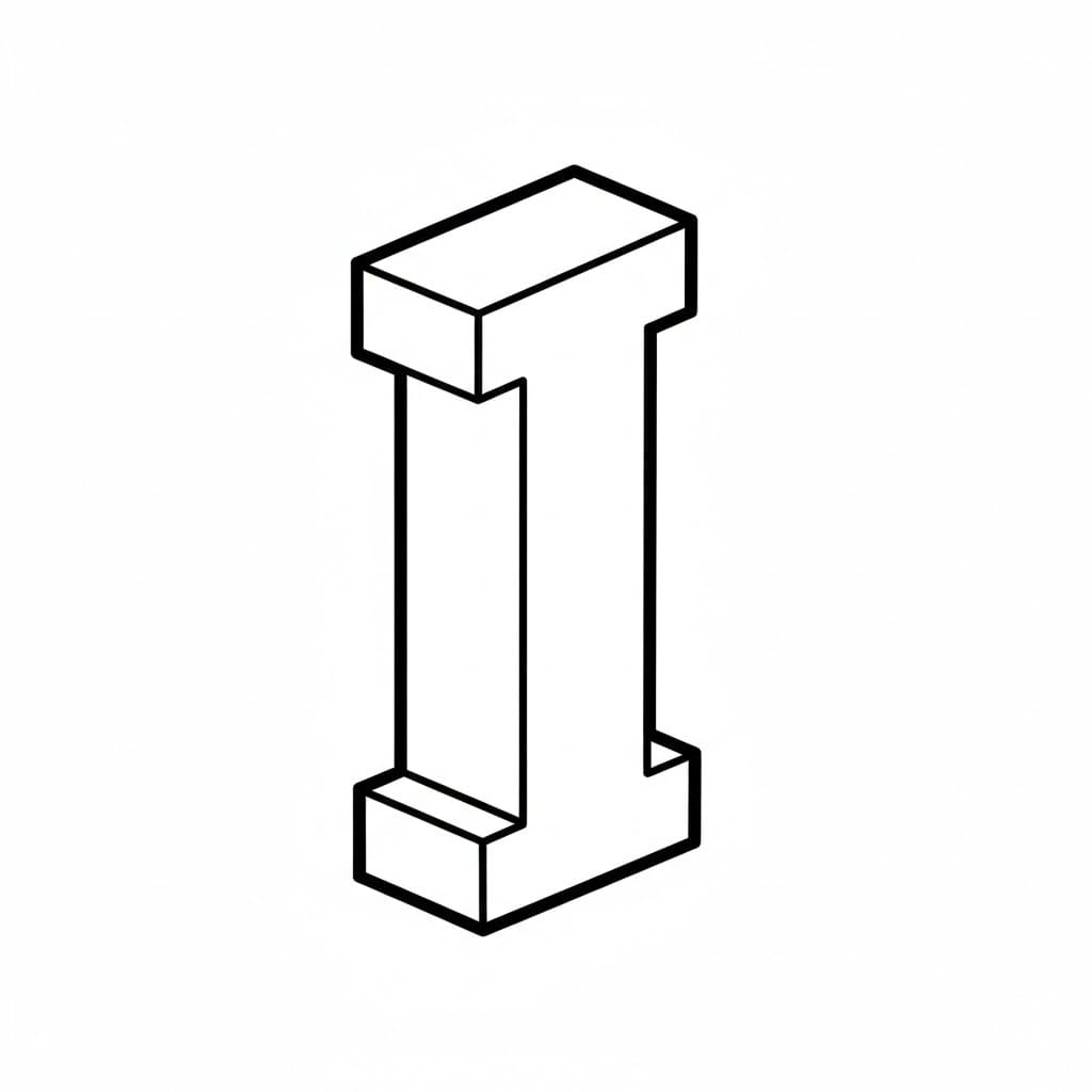 Bokstaven I Fargelegging