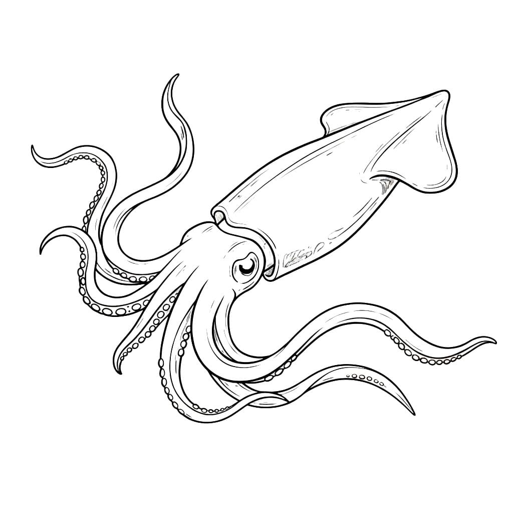 Akkar med åpne tentakler fargelegging