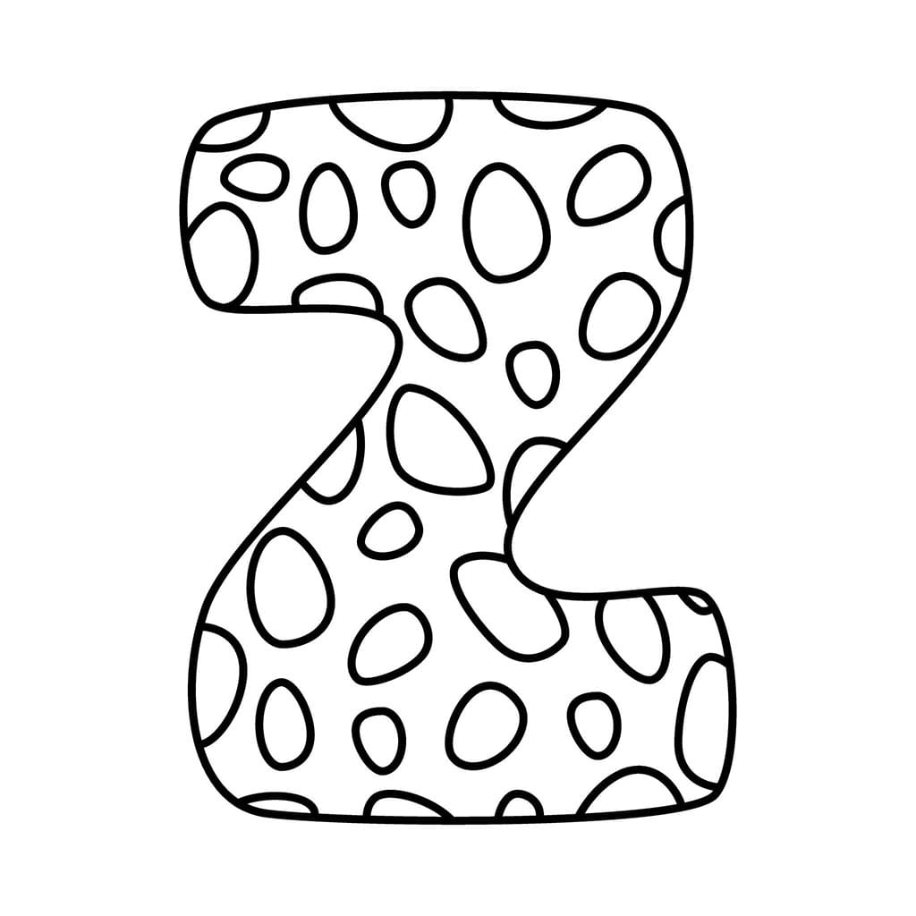 Animert bokstav Z fargelegging