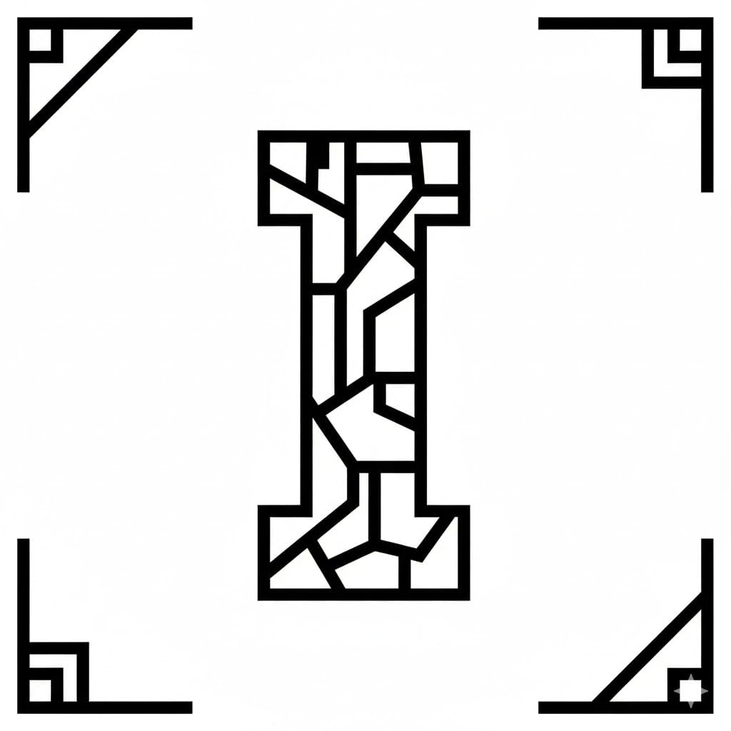 Bokstav I fet geometri fargelegging