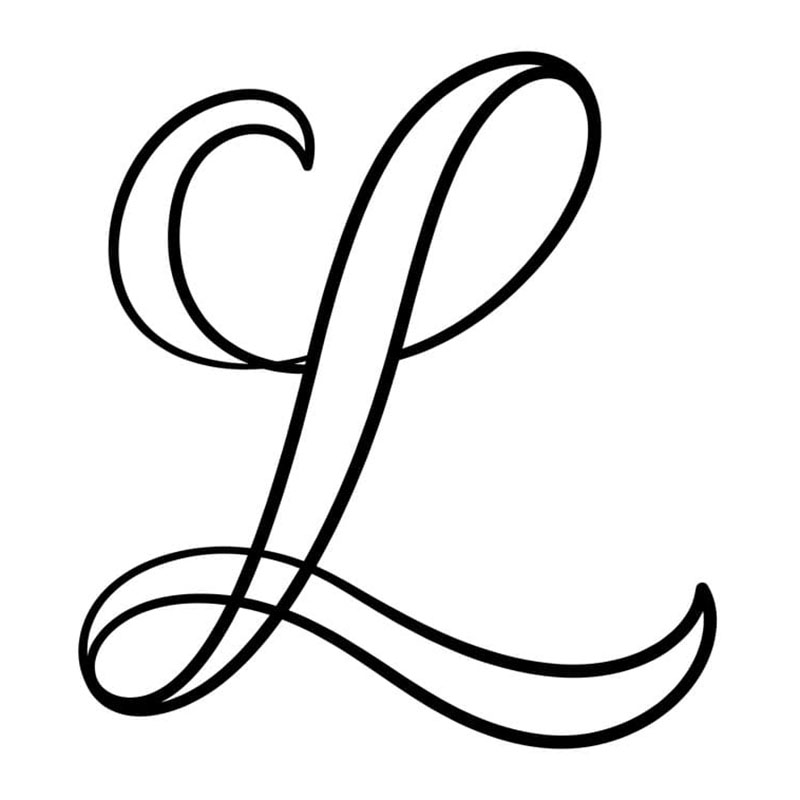 Bokstaven L er vakker fargelegging