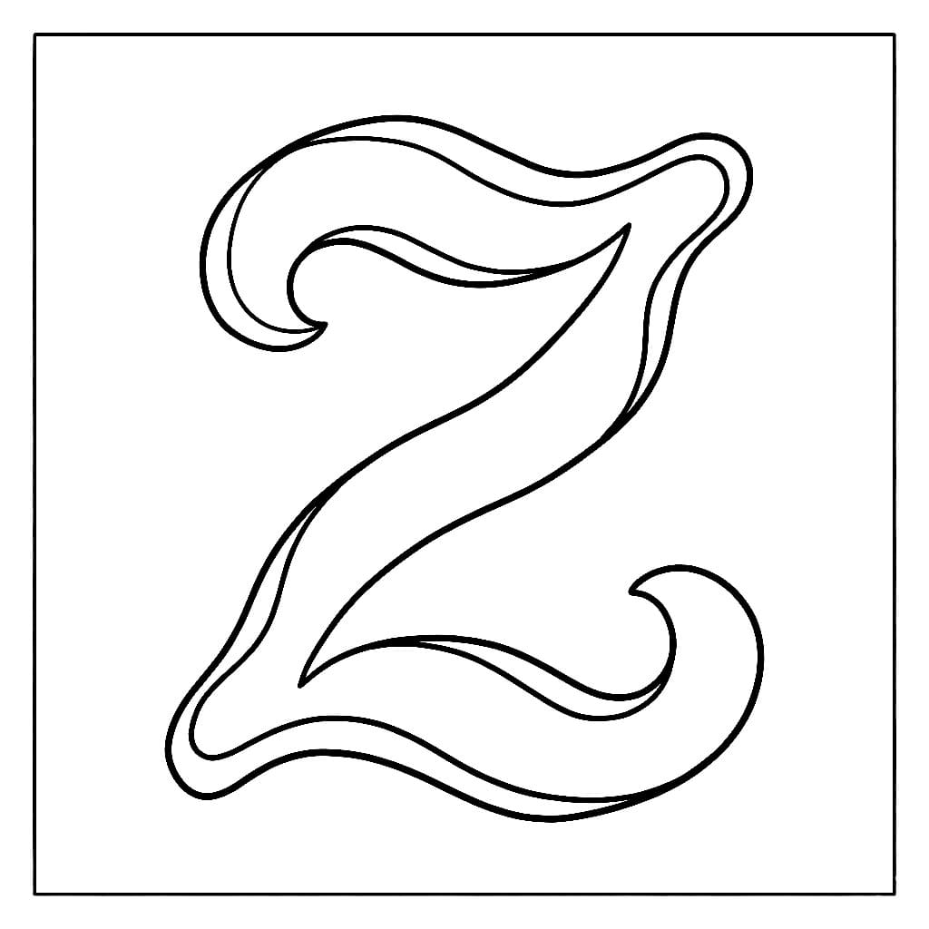 Bokstaven Z er bølget fargelegging