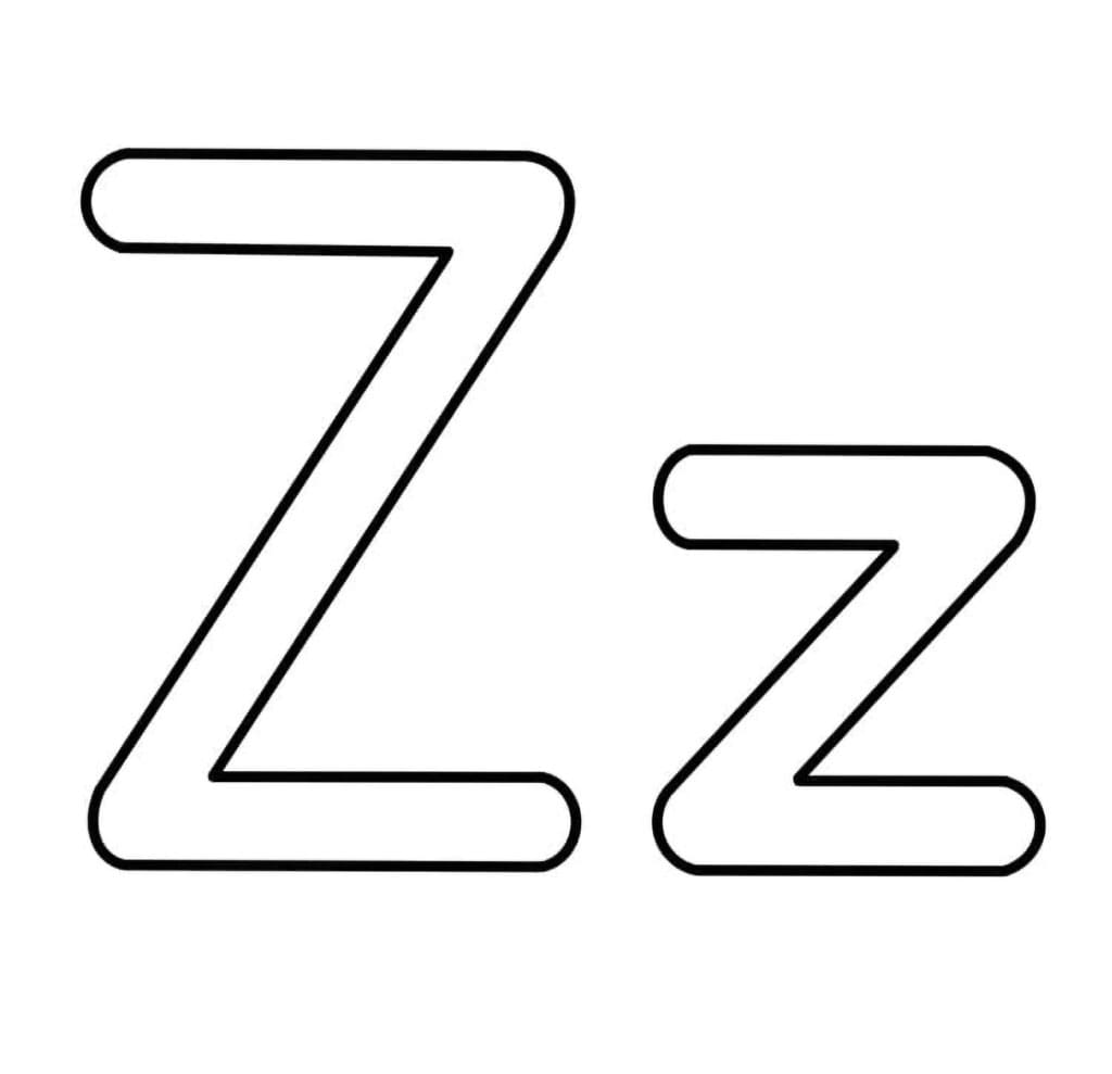 Bokstaven Z er enkel fargelegging