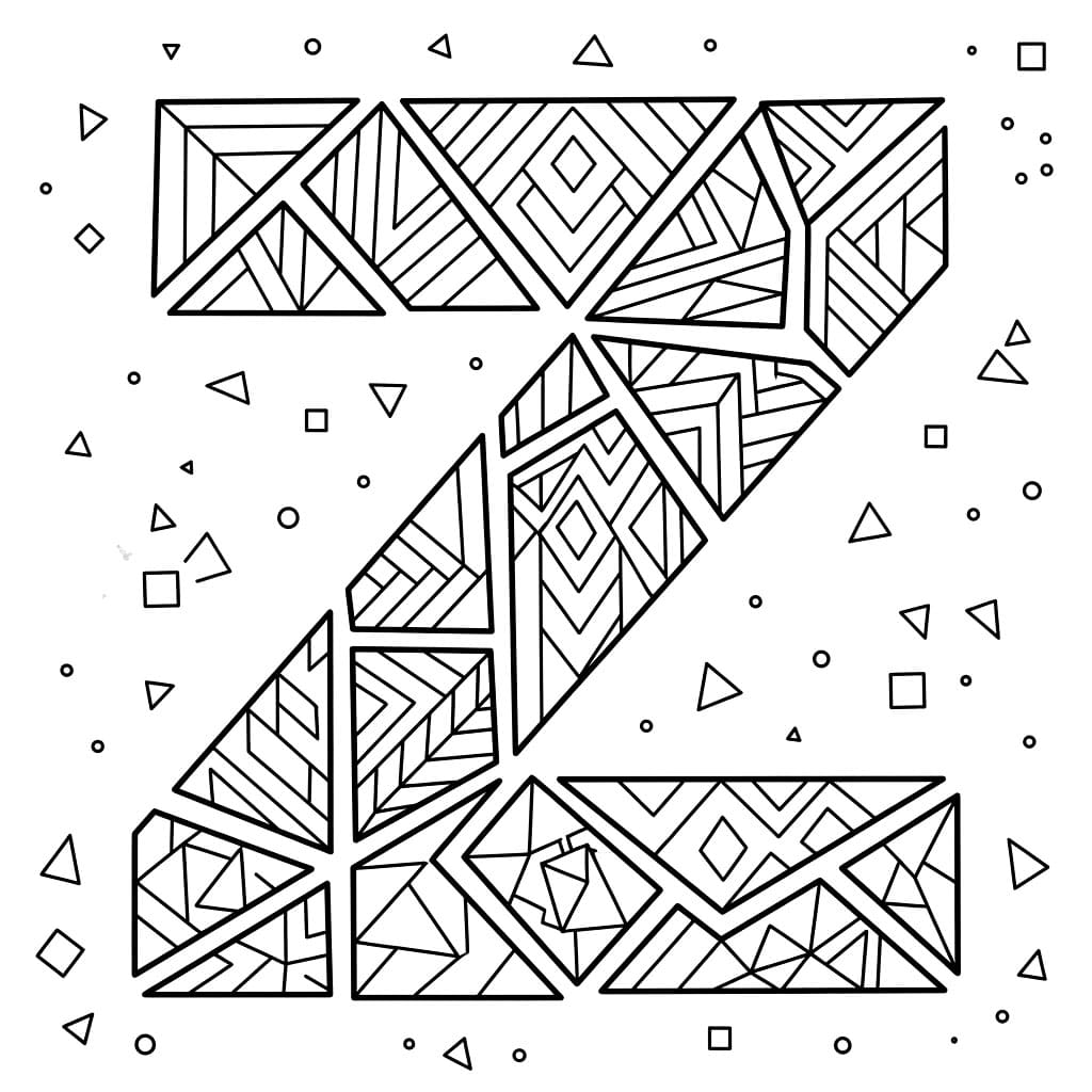 Bokstaven Z er et fragment fargelegging