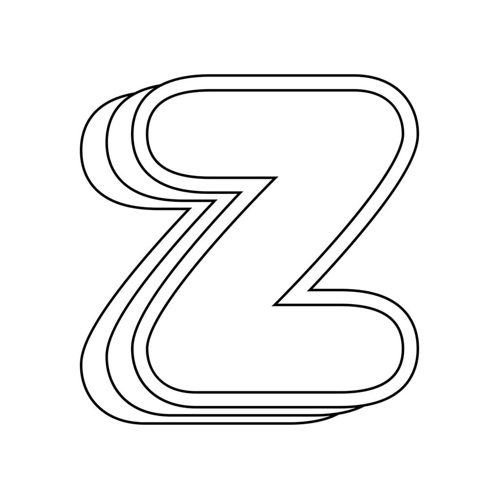 Bokstaven Z er flerlags fargelegging