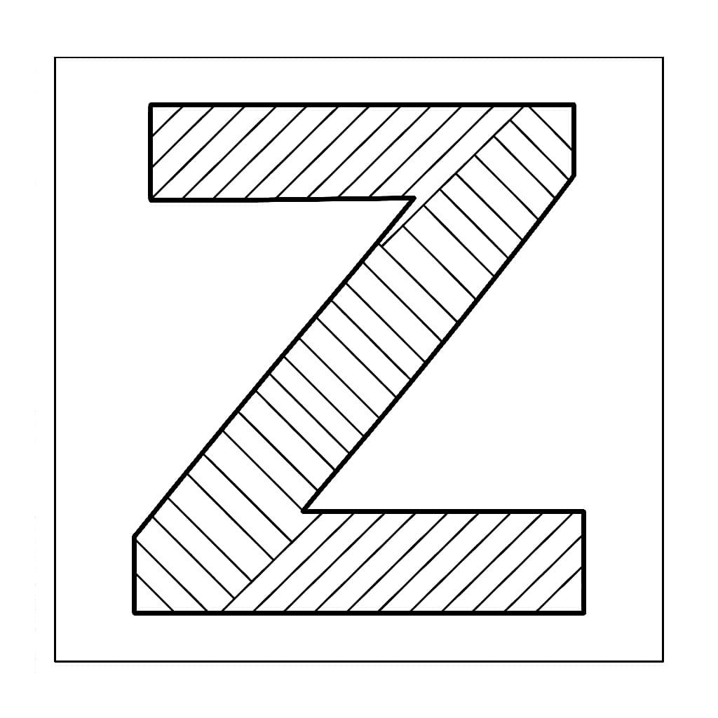 Bokstaven Z er fri fargelegging