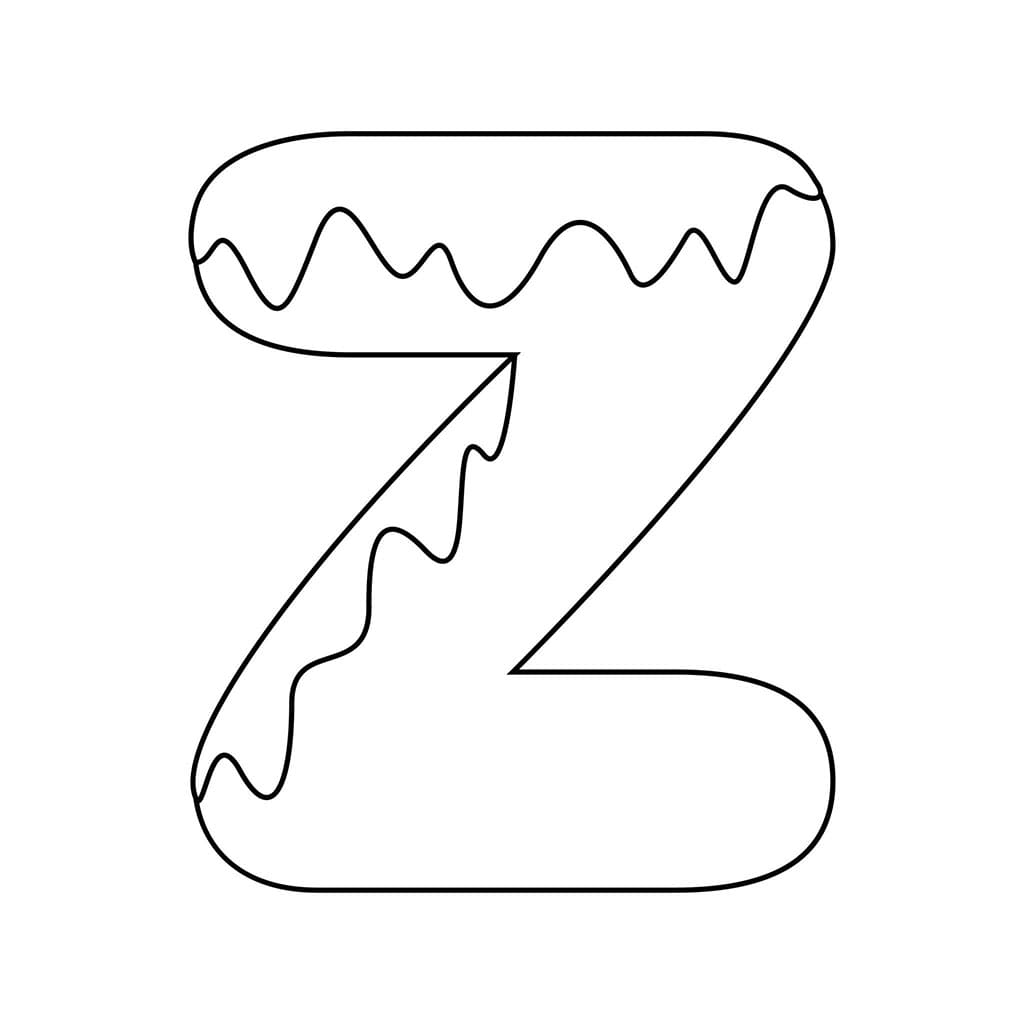 Bokstaven Z i et fargevalg fargelegging