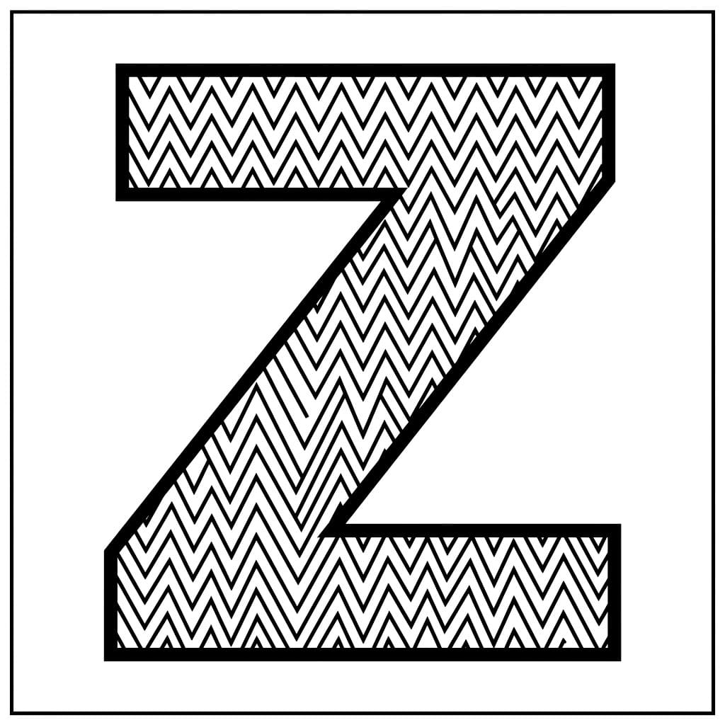 Bokstaven Z sagtann fargelegging