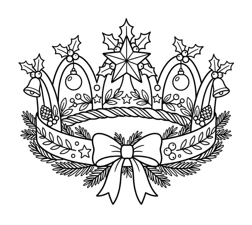 En julekrone fargelegging