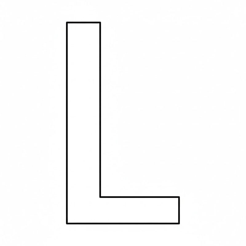 Enkel bokstav L fargelegging