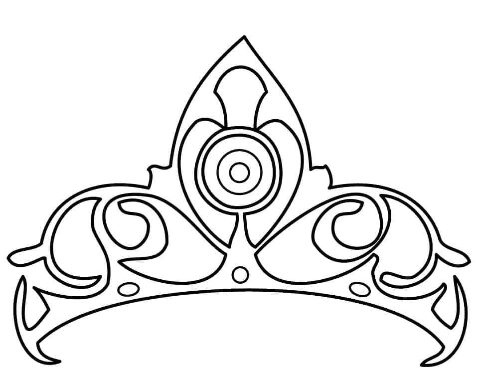 Enkel prinsessekrone fargelegging