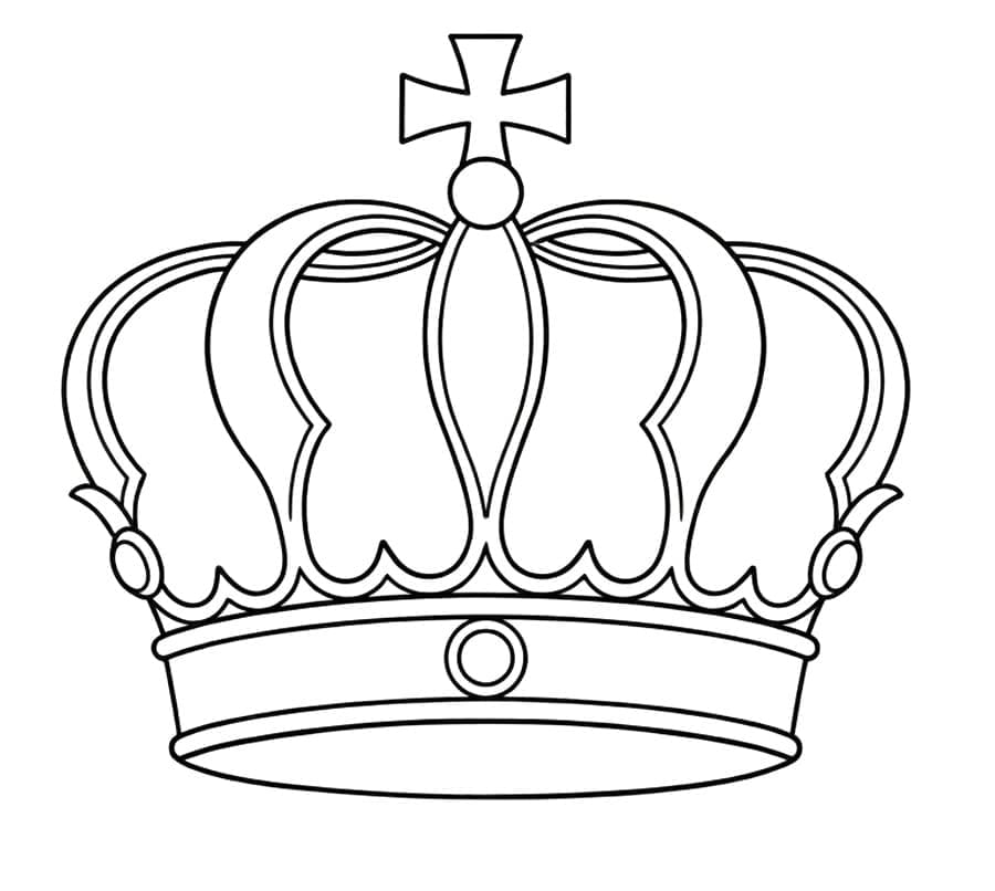 Fin dronningkrone fargelegging