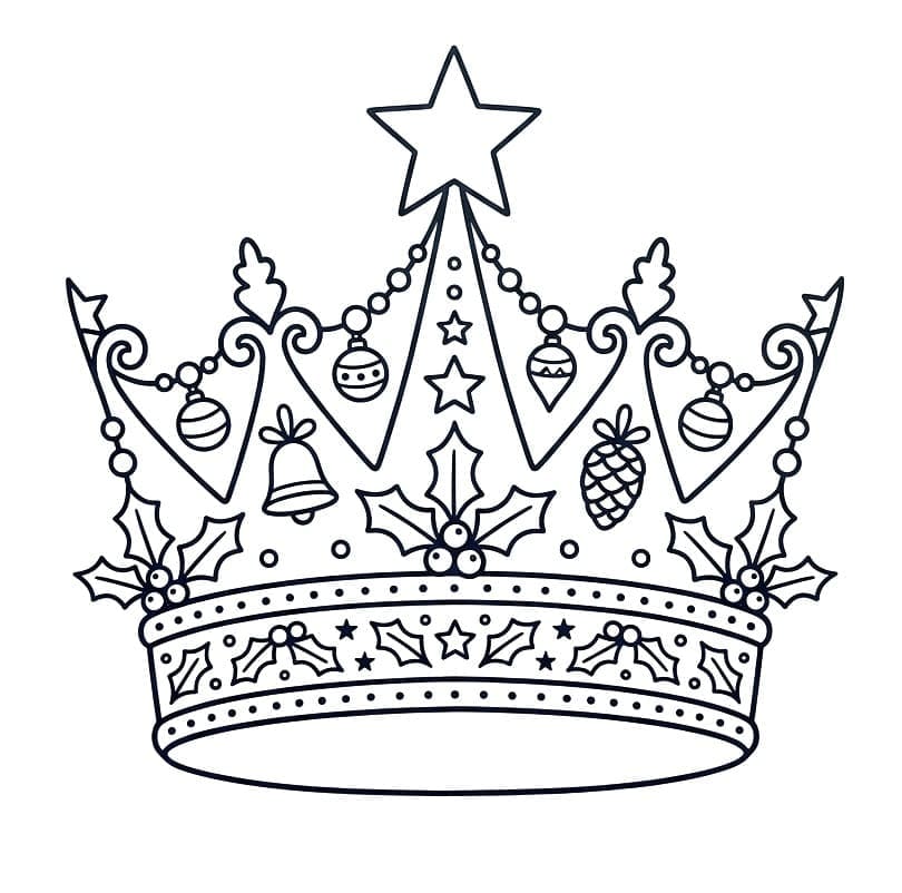 Fin julekrone fargelegging