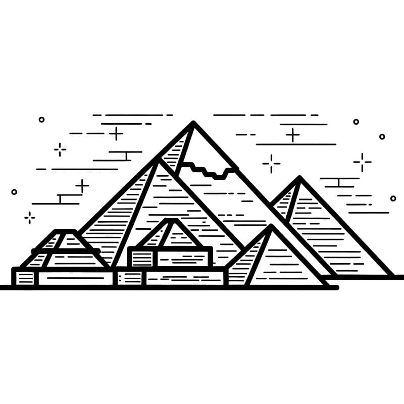 Gratis bilde av pyramiden fargelegging