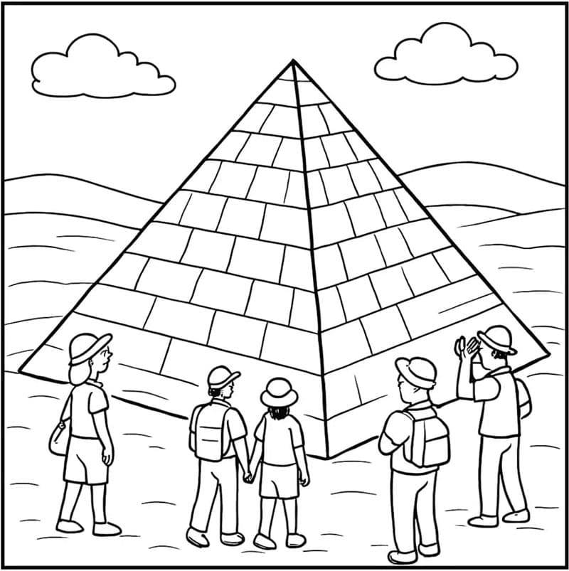 Gratis pyramide for barn fargelegging