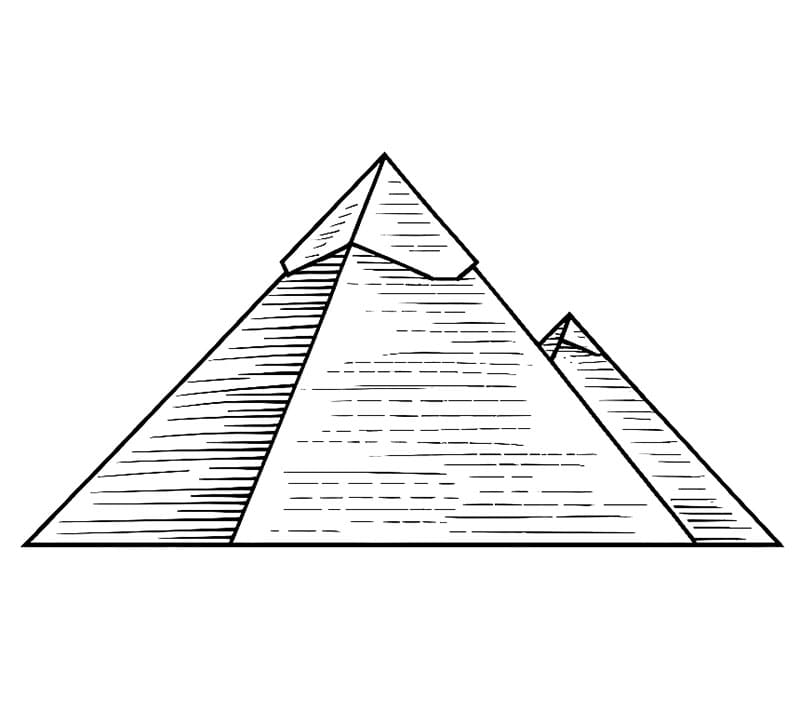 Gratis utskrift Pyramide fargelegging