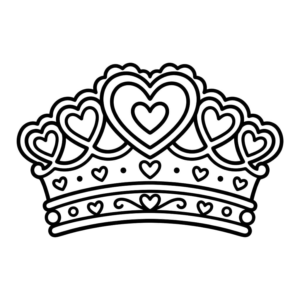 Hjertekrone fargelegging