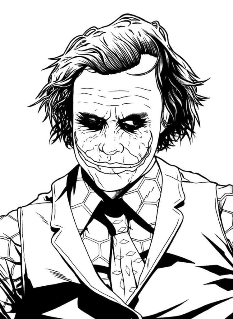 Joker fra Dark Knight fargelegging